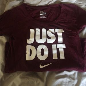 Maroon Nike Slogan tee